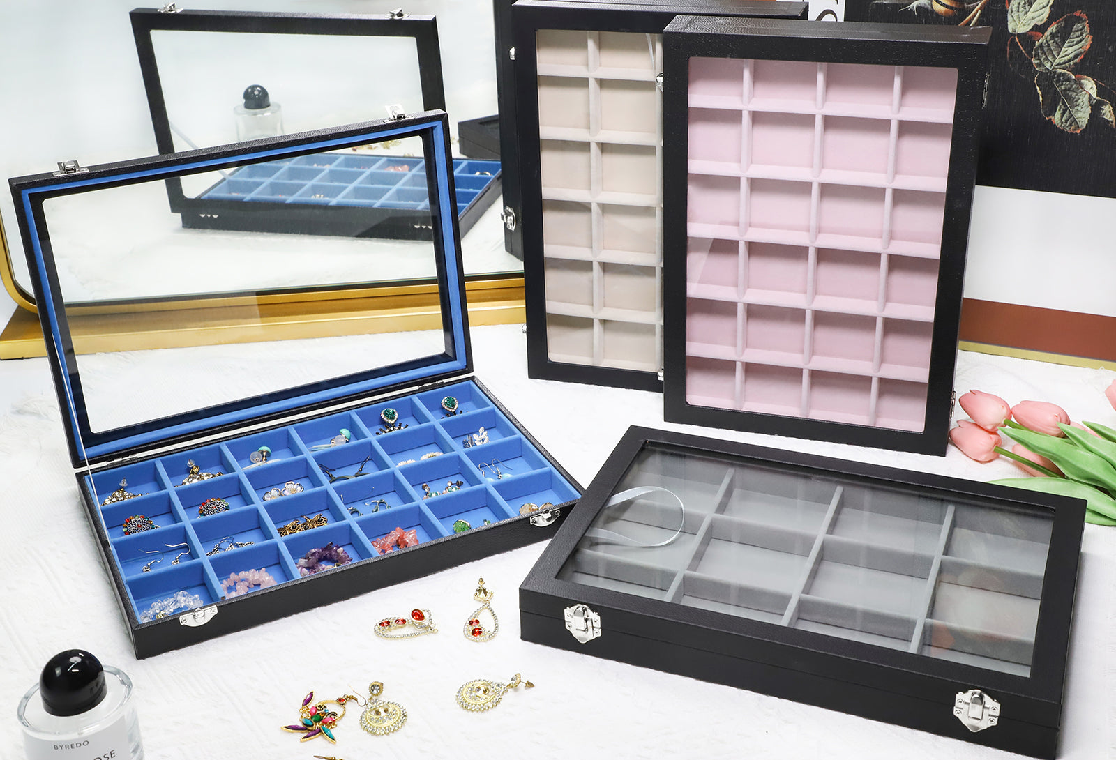 Cakulo Jewelry Organizer Earring Holder Organizer