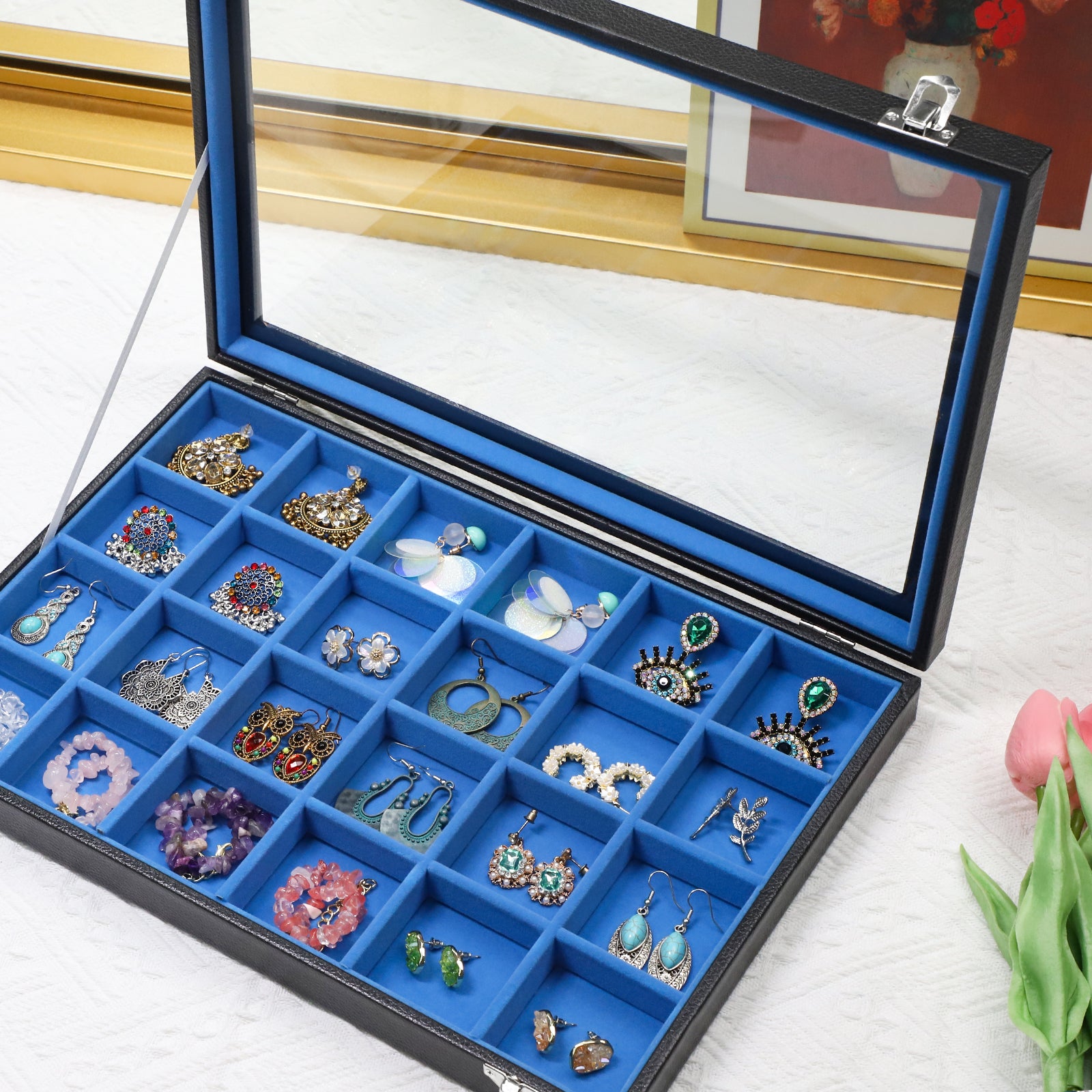 Cakulo Jewelry Organizer Earring Holder Organizer