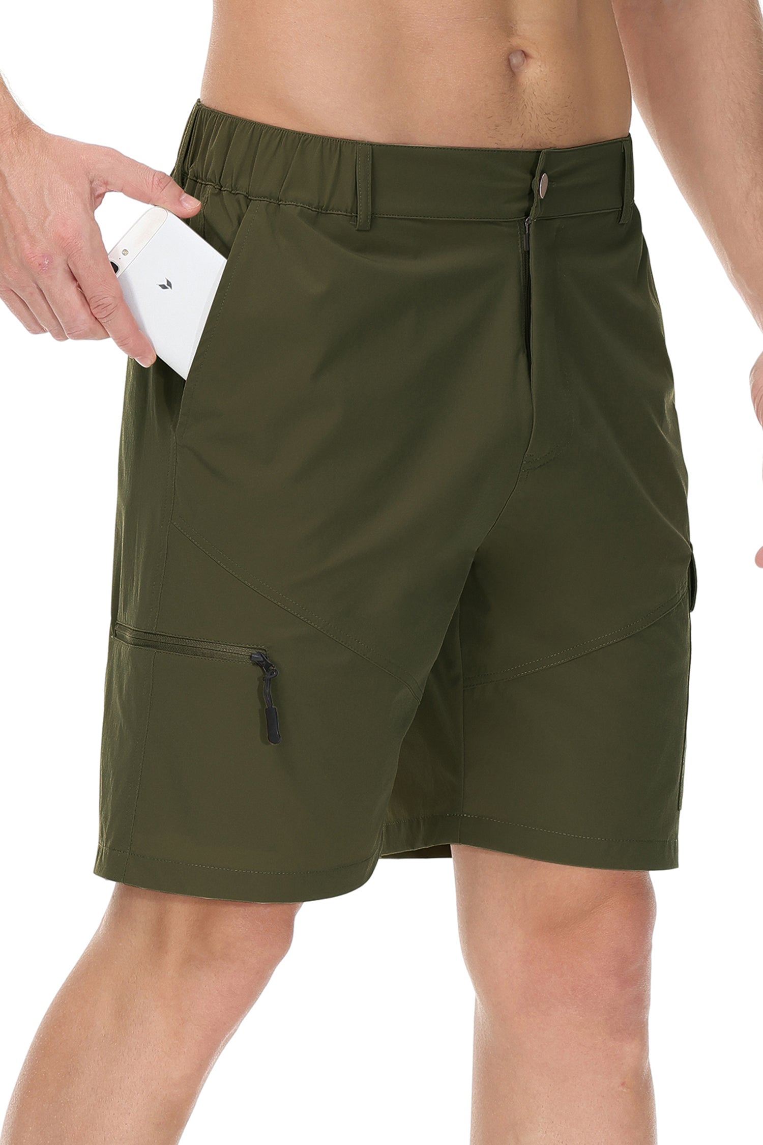 Cakulo Men's Water Resistant Hiking Cargo Casual Shorts